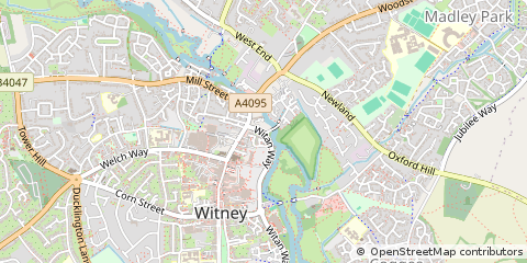 Map of Witney, Oxon