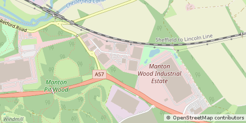 Map of Worksop, Notts