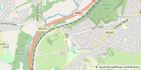 Map of Wrexham