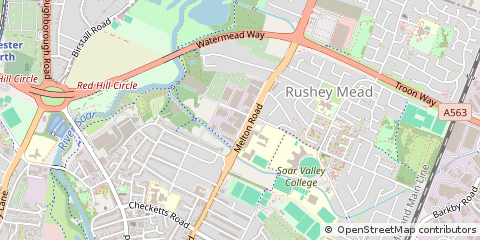 Map of Leicester, Leicestershire