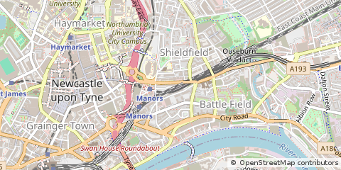 Map of Newcastle Upon Tyne