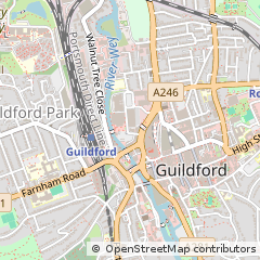 Map of Guildford, Surrey