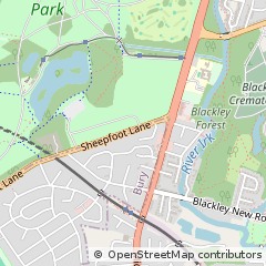 Map of Manchester, Lancashire