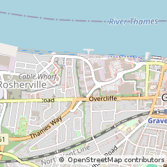 Map of Gravesend, Kent