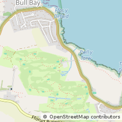 Map of Amlwch, Anglesey, Gywnedd, North Wales