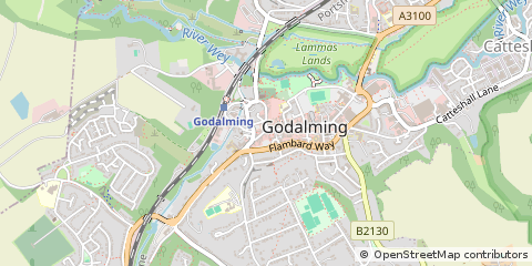 Map of Godalming, Surrey