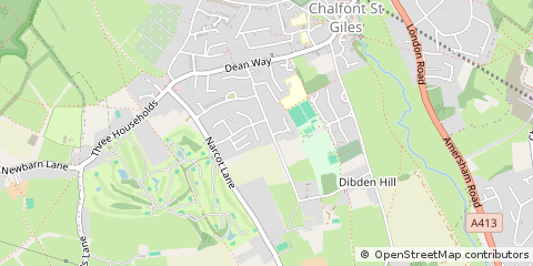 Map of Chalfont ST. Giles, Middlesex