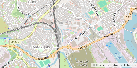 Map of Newport, South Wales