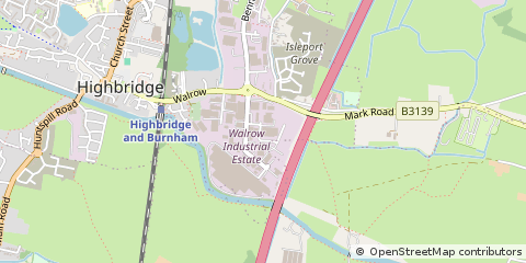 Map of Highbridge, Warwickshire