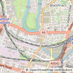 Map of Salford, Greater Manchester