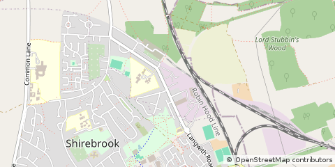 Map of Shirebrook, Nottinghamshire
