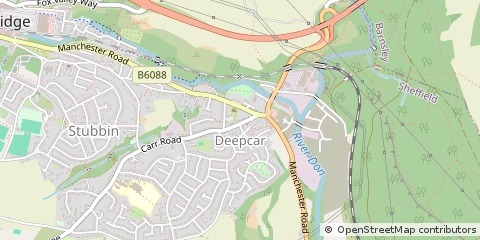 Map of Sheffield, South Yorkshire