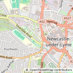 Map of Newcastle, Staffordshire
