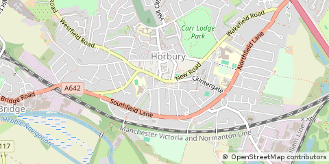Map of Wakefield, West Yorkshire
