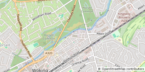 Map of Woking, Surrey