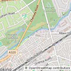 Map of Woking, Surrey