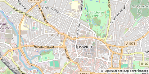 Map of Ipswich, Suffolk
