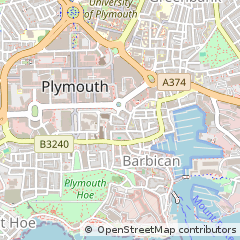 Map of Plymouth, Devon