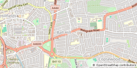 Map of Coventry, Warwickshire