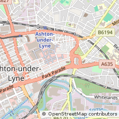 Map of Ashton-Under-Lyne, Lancashire