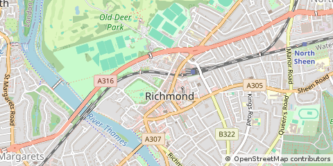 Map of Richmond, Surrey