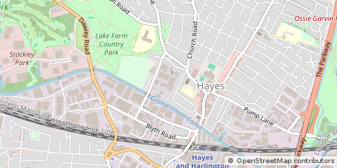 Map of Hayes, Middlesex
