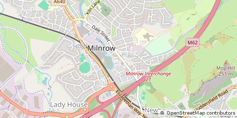 Map of Rochdale, Lancashire