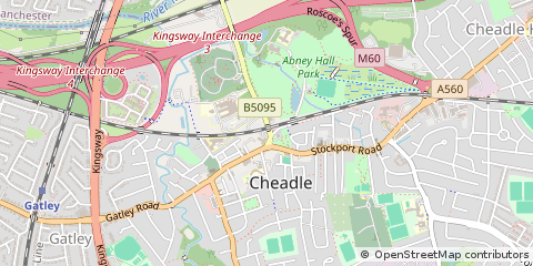 Map of Stockport, Cheshire
