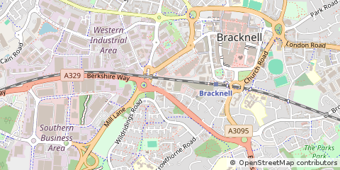 Map of Bracknell, Berkshire