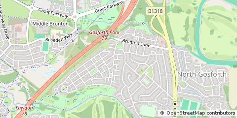 Map of Newcastle Upon Tyne