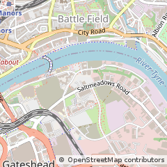 Map of Gateshead, Tyne and Wear