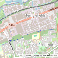 Map of Harlow, Essex