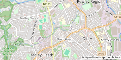 Map of West Midlands