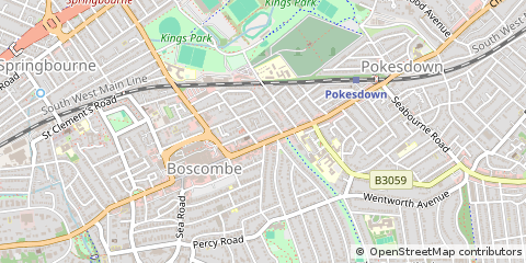 Map of Bournemouth, Dorset