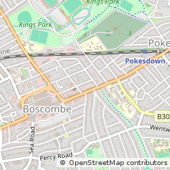 Map of Bournemouth, Dorset