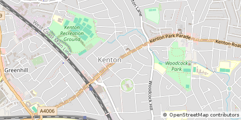 Map of Harrow, Middlesex