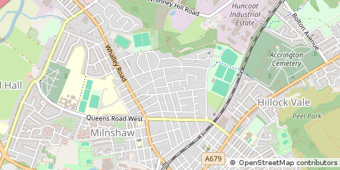Map of Accrington, Lancashire