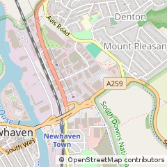 Map of Newhaven, East Sussex