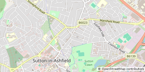 Map of Sutton-in-Ashfield