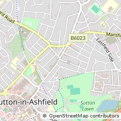 Map of Sutton-in-Ashfield