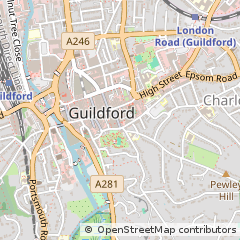 Map of Guildford, Surrey