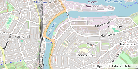 Map of Aberdeen, Aberdeenshire