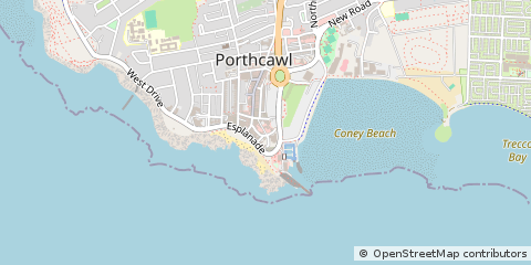 Map of Porthcawl, MID Glamorgan