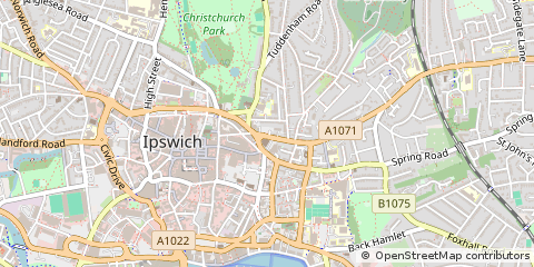 Map of Ipswich, Suffolk