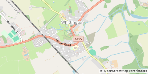 Map of Oswestry, Shropshire