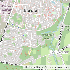 Map of Bordon, Hampshire