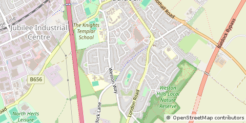 Map of Baldock, Herts