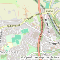 Map of Dronfield, Derbyshire