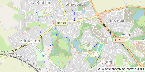 Map of Telford, West Midlands