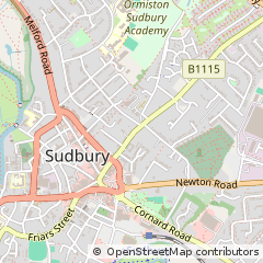 Map of Sudbury, Suffolk